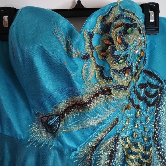 May Queen Prom&Party Peacock Dress Size 12 - Picture 3 of 13